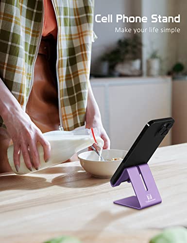 Aluminum Phone Stand for iPhone Series, Samsung, Purple - color: Purple