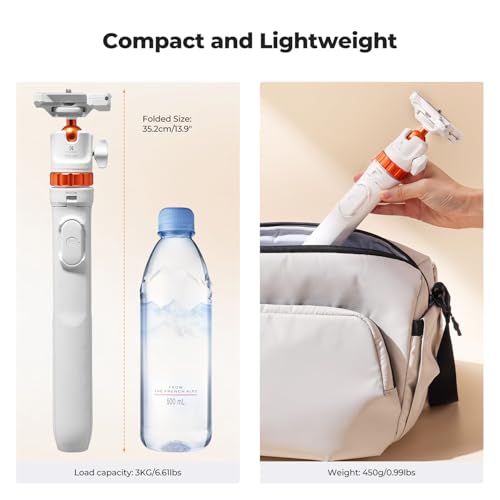K&F CONCEPT 62'' Selfie Stick Tripod. - color: White
