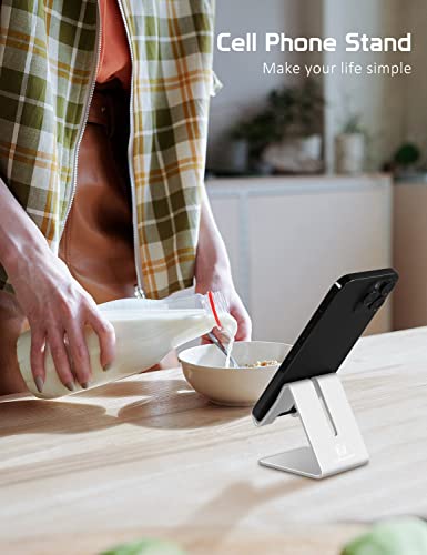 Aluminum Phone Stand for iPhone Series, Samsung, Silver - color: Silver