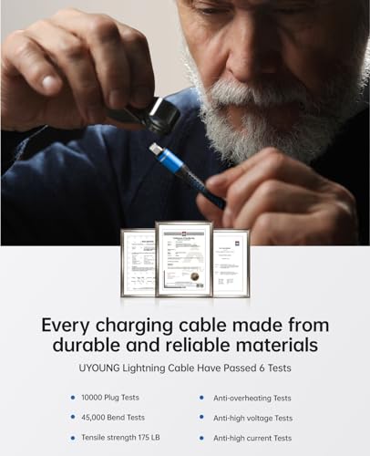 USB A to Lightning Cable [MFi Certified] iPhone Charger Cable 3FT, 3Pack - color: Blue, size: 3FT, style: USB A to Lightning