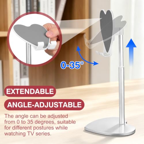 BESTOYARD Heart Shaped Metal Tablet Stand Adjustable Desktop Phone Support Bracket for Home Office Video Watching Foldable Tabletop Holder for Tablet Support