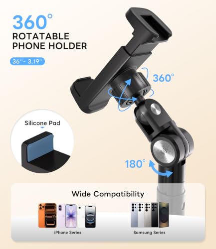360° Rotatable Extension Arm, Adjustable Tripod Stand for iPhone17, Video Recording, Photography, Live Streaming