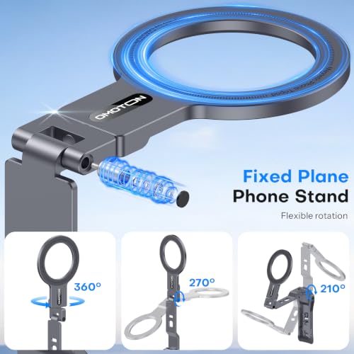 OMOTON TP03 [Ultra-Slim] 360° Rotating for MagSafe Tripod with Hook, Gray - color: Gray