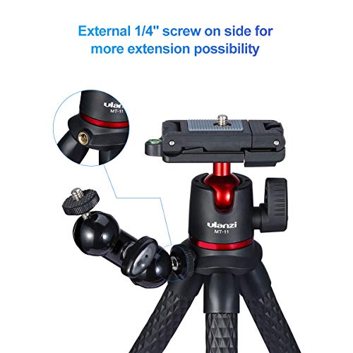 ULANZI Camera Tripod, Mini Flexible Phone Stand w Hidden Phone Holder