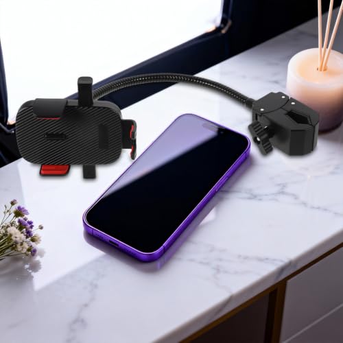 Adjustable Gooseneck Phone Stand Clamp for Bedside Desk Viewing