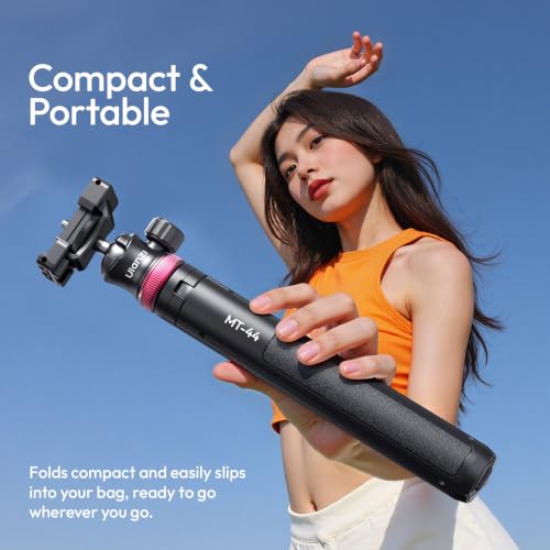 ULANZI MT44 Auto Open Phone Tripod, 59" Extendable Selfie Stick for iPhone - color: MT44 Auto Open Black