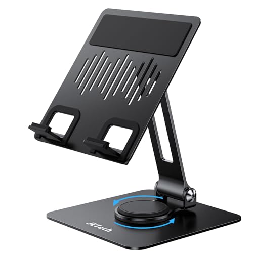 JETech Swivel Tablet Stand for 4-13" Tablets and Phones, Black - color: Black