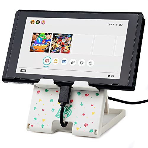 Foldable Stand for Nintendo Switch/2/Lite/OLED, Adjustable Switch Holder - color: White