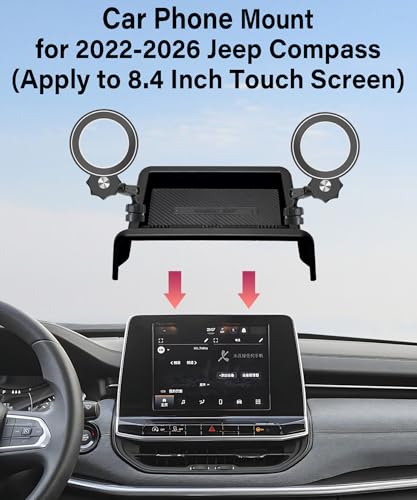Car Phone Holder for Jeep Compass 2022-2026 8.4-inch screen Accessories - size: for 2022-2026 Jeep Compass (8.4 Inch+Storage Tray)