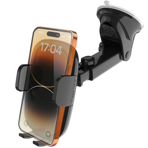 Universal Car Phone Holder Adjustable for Windshield, Black