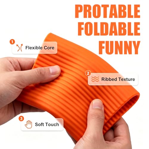 Portable Foldable Silicone Phone Laptop Pad Stand Orange - color: Orange