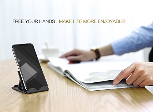 Moko 2 Pack Cell Phone Stand for Desk, Tablet Stand for 4"-11" Devices - color: Black+Black