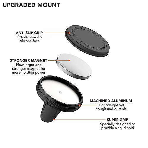 Rokform Magnetic Vent Phone Mount, Super Grip Clip (Black)