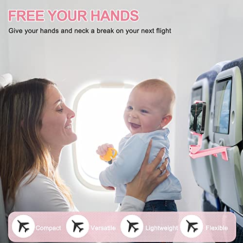Perilogics Airplane Phone Holder Mount, Plane Travel Essentials - color: Black / Pink