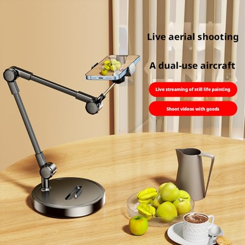 Rotatable Dual Phone Stand, Carbon Steel Weighted Base - size: Phone