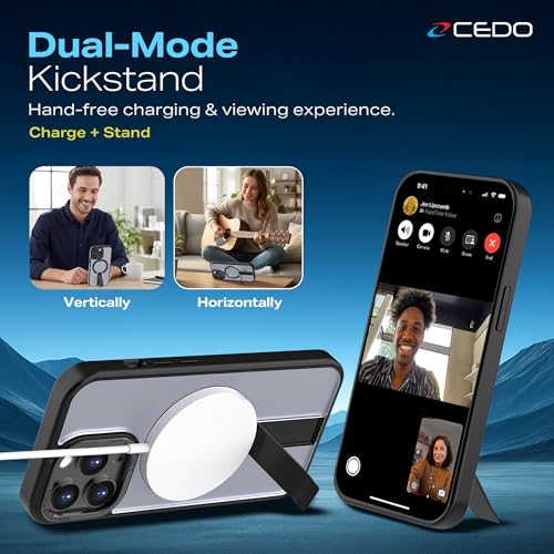 CEDO Magnetic Kickstand Case for iPhone 13 Pro, MagSafe Compatible Black - size: iPhone 13 Pro