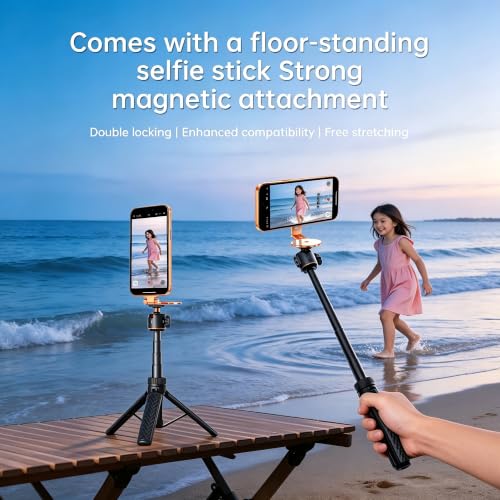 Dual-Sided Magnetic Phone Stand Holder for MagSafe, Black - color: Black