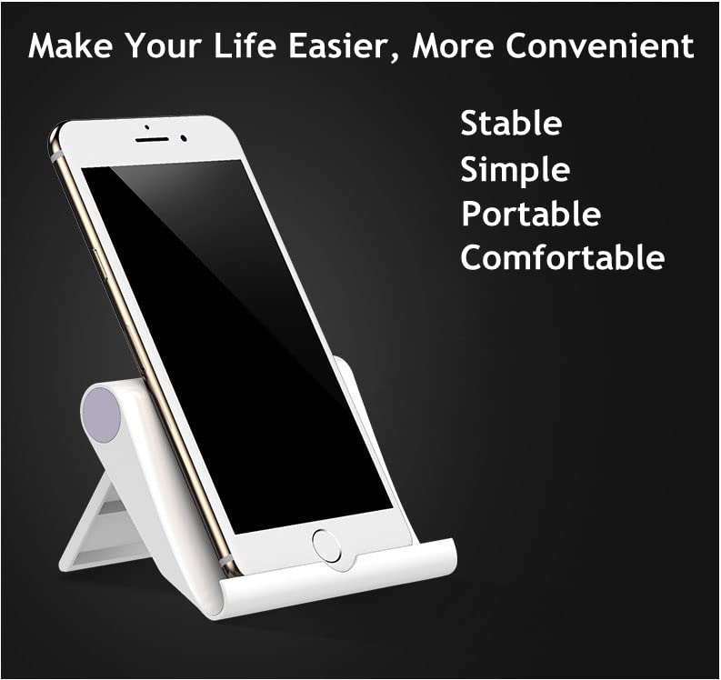 4 Pack Adjustable Desktop Cell Phone Stand for Phones & Tablets - color: Pink+Purple+Blue+White