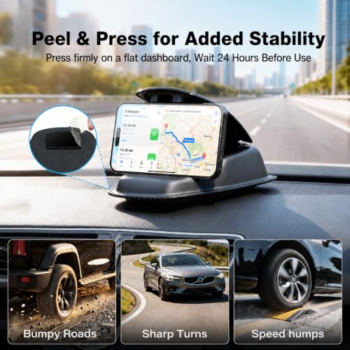 APPS2Car Weighted Beanbag GPS Holder for Car Dashboard, Spring-Loaded Clamp