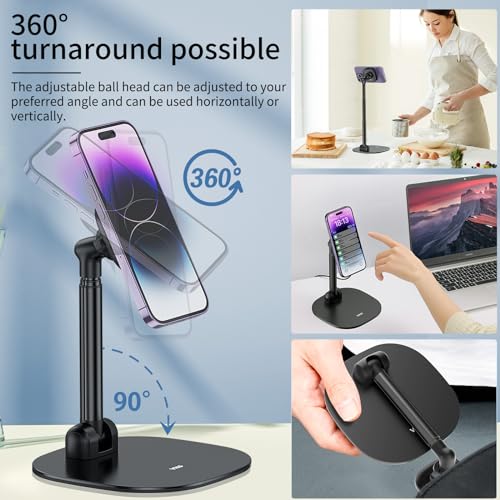 VRIG Magnetic Wireless Charger Phone Stand 360°Rotation Desk Phone Holder - color: Wireless charging