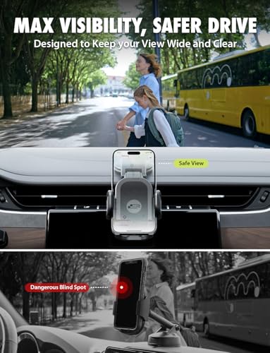 Bracketron TripGrip Low-Profile Car Phone Holder Mount for Trucks Dashboard