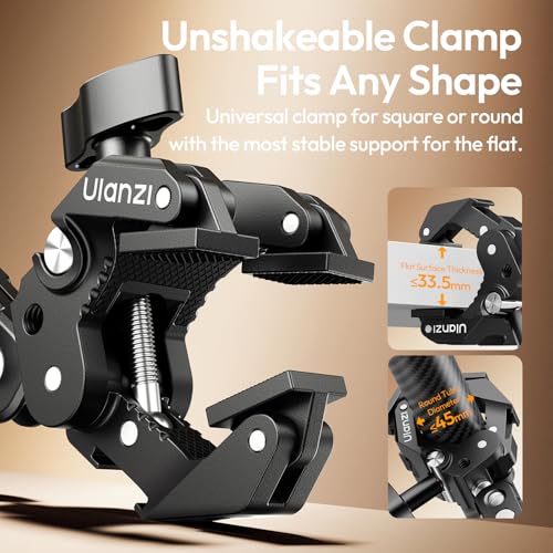 ULANZI CO78 22" Magic Arm w Super Clamp Desk C Clamp, 1kg Load Articulating