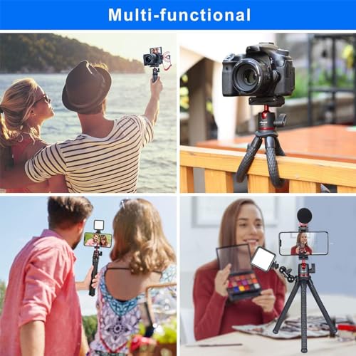 ULANZI Camera Tripod, Mini Flexible Phone Stand w Hidden Phone Holder