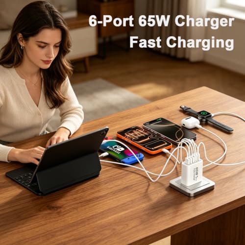 USB C Fast Charging Block,65W Type C Phone Charging Cubes Power Adapter