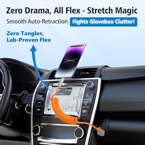 AGVEE 3ft 4-in-1 Coiled Multi Charging Charger Data Transfer Cable - color: Orange, size: 3ft