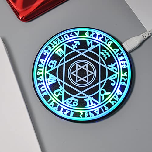 Magic Array Wireless Charger Dock, Creative Pattern Charging Pad, 10W Fast Charge for Qi Wireless Charging Devices,D - color: D