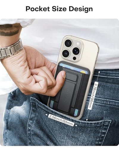 OMOTON T1 Adjustable Tablet Stand for Desk and VC09 Magsafe 5 Cards Holder Leather Wallet for Phone