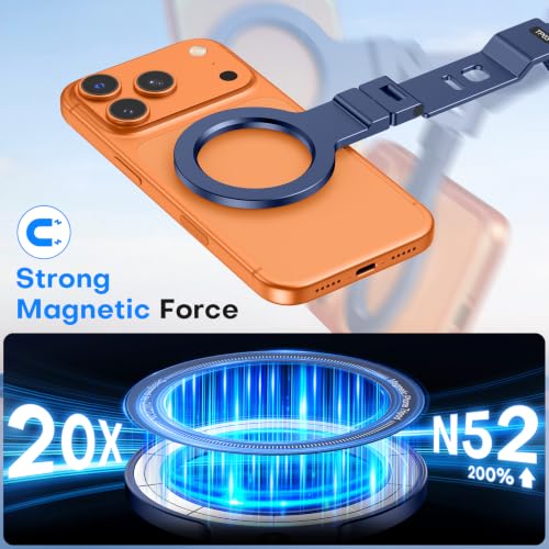 OMOTON TP03 [Ultra-Slim] 360° Rotating for MagSafe Tripod with Hook, Blue - color: Blue