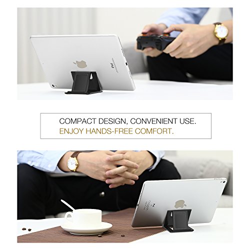 Moko 2 Pack Cell Phone Stand for Desk, Tablet Stand for 4"-11" Devices - color: Black+Black