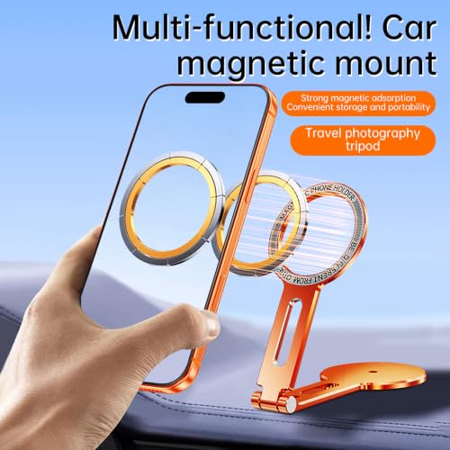 Dual-Sided Magnetic Phone Stand Holder for MagSafe, Black - color: Black