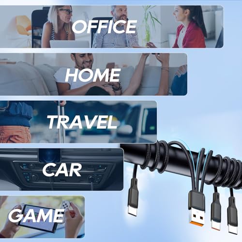 UCEC USB C Multi Charging Cable, 3 in 1 USB-C Splitter Charging Cord