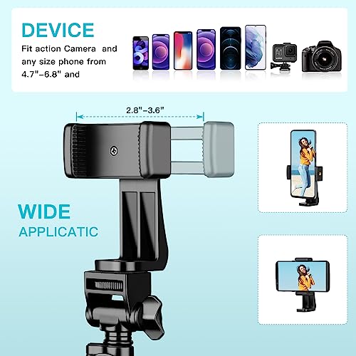 74" Flexible Phone Tripod, Tall Cell Phone Tripod with Adjustable Gooseneck - size: 74 inch