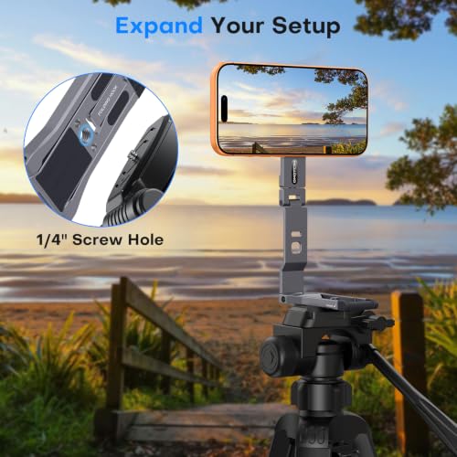 OMOTON TP03 [Ultra-Slim] 360° Rotating for MagSafe Tripod with Hook, Gray - color: Gray