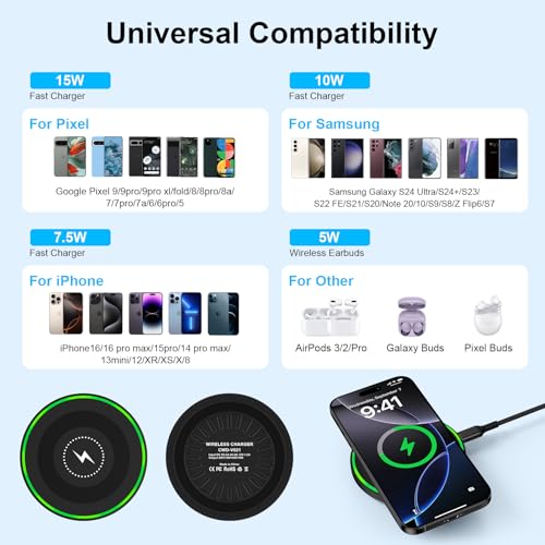 Wireless Charger Google Pixel 11 Fast Charging Pad for Pixel 10 Pro XL/9Pro
