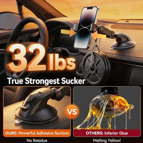 YUHENG 3-Axis Car Phone Holder Mount for Dashboard & Windshield
