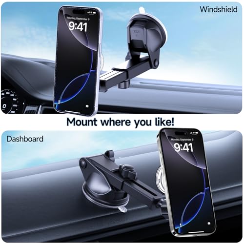 Car Phone Mount for Pop Socket,Dashboard Windshield Car Phone Holder Compatible with Popsocket,Powerful Suction Cup Car Phone Mount Fits All Smartphones with Pop Grip - style: Dashboard