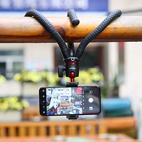 ULANZI Camera Tripod, Mini Flexible Phone Stand w Hidden Phone Holder