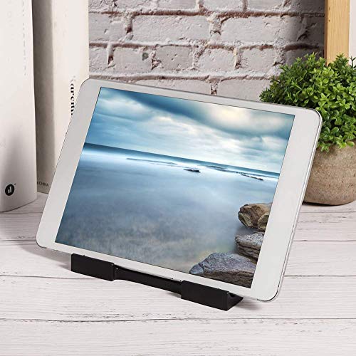 Tablet Stand, Plastic Five Gears Support Height Adjustable Portable Storage Mobile Phone Stand, 7-11 Inch Tablet PC Desktop Bracket, with Soft Rubber Pad, for for E Reader(Black)
