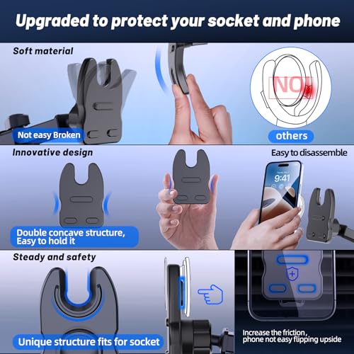 Car Phone Mount for Pop Socket,Dashboard Windshield Car Phone Holder Compatible with Popsocket,Powerful Suction Cup Car Phone Mount Fits All Smartphones with Pop Grip - style: Dashboard