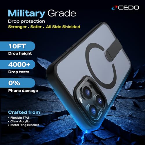 CEDO Magnetic Kickstand Case for iPhone 13 Pro, MagSafe Compatible Black - size: iPhone 13 Pro
