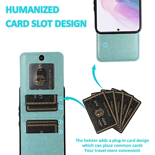 Asuwish Phone Case for Samsung Galaxy S22 5G with Tempered Glass Screen Protector and Credit Card Holder Wallet Cover Stand Leather Cell Accessories Glaxay S 22 G5 Cases Women Men Green - color: Green