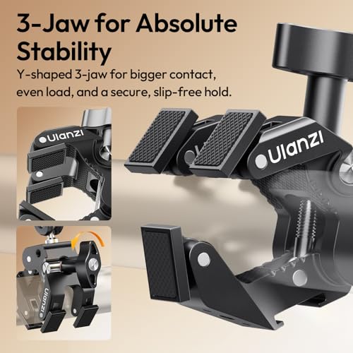 ULANZI CO78 22" Magic Arm w Super Clamp Desk C Clamp, 1kg Load Articulating