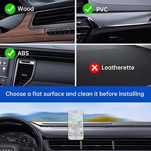SYNCWIRE Magnetic Car Phone Holder for Dashboard, Cell Phone Car Mount - color: Gray