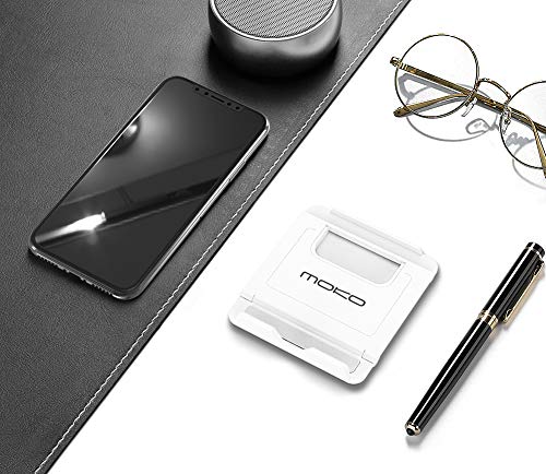 MoKo 2 Pack Cell Phone Stand for Desk, Tablet Stand for 4"-11" Devices - color: White + Black