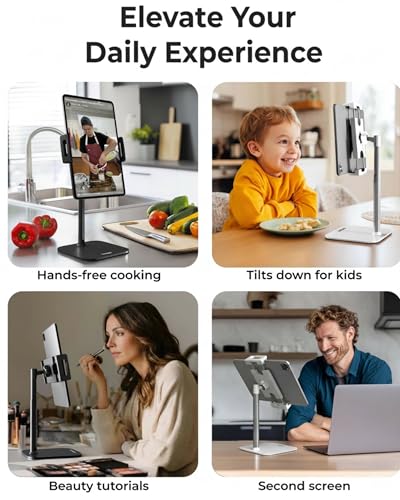 COOPER TabStand Mini 10" Tablet Stand, iPad Stand for Desk, Tablet Mount - color: D - Mini White