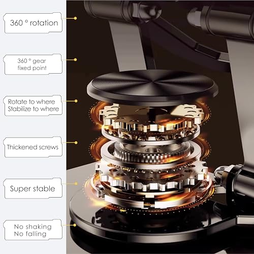 2026 Tablet Stand for iPad, 360° Rotating Desktop Holder,- Black - size: Black-1 PACK